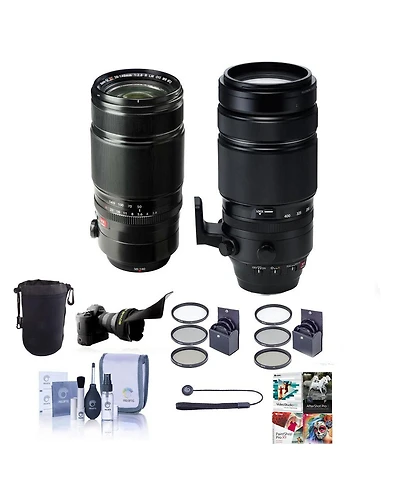 Fujifilm Fujifilm Xf 50-140mm (76-213mm) F2.8 R Lm Ois Weather Resistant Lens - Bundle w/Fujifilm Xf 100-400mm F4.5-5.6 R Lm Ois Wr Lens, Lens Case,