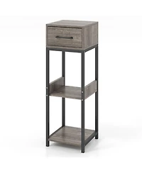 3-Tier Tall Plant Stand with Stylish Drawer & Storage for Home or Office
