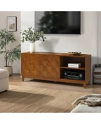 William Tv Stand with Push-to-Open Doors