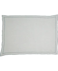 Saro Lifestyle Stonewashed Overlock Linen Edge Placemats, 14" x 20"