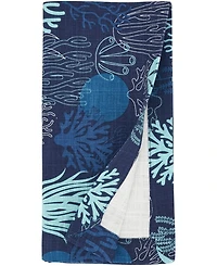 Saro Lifestyle Ocean Depths Cotton Coral Napkins, 20" x 20"
