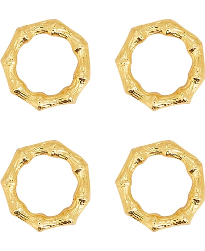 Saro Lifestyle Sleek Aluminum Napkin Rings, Set of 4