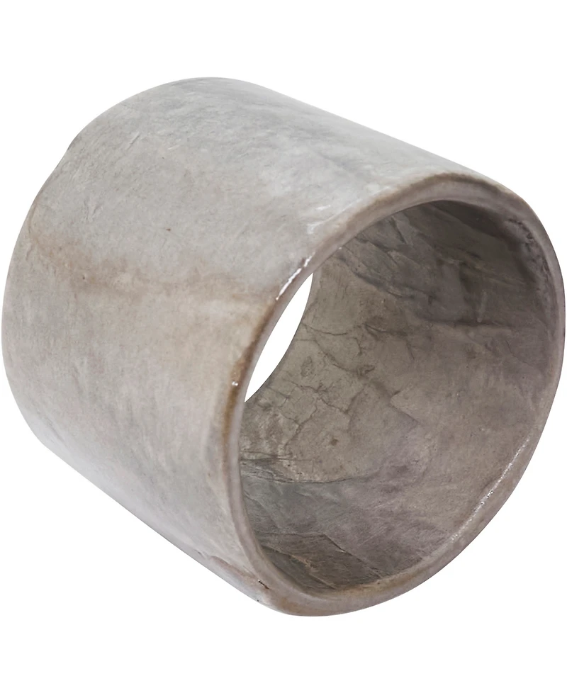 Saro Lifestyle Radiant Capiz Napkin Rings, Set of 4