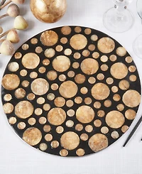 Saro Lifestyle Echoes Capiz Placemats, 15" Round