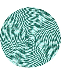 Saro Lifestyle Stripe of Mint Placemats, 15" Round