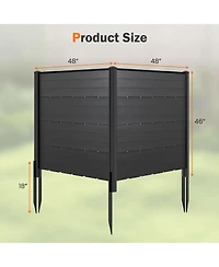 Outdoor Privacy Fence Screen with 5 Ground Stakes for Garden Yard Patio