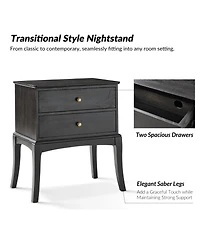Soph 28"Tall 2-Drawer Nightstand