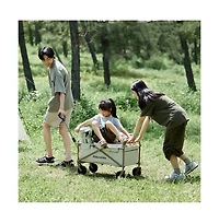 Naturehike Garden Trolley Handcart Foldable Wagon, Foldable Utility Cart Handcart with Adjustable Handle Trolley for Camping Garden Sports Shopping