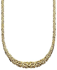 Italian Gold 17" Byzantine Necklace in 14k Gold