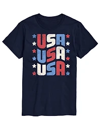 Airwaves Men's Fourth of July Usa Short Sleeve T-Shirt