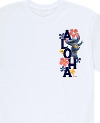 Airwaves Men's Lilo and Stitch Live Action Aloha Short Sleeve T-Shirt