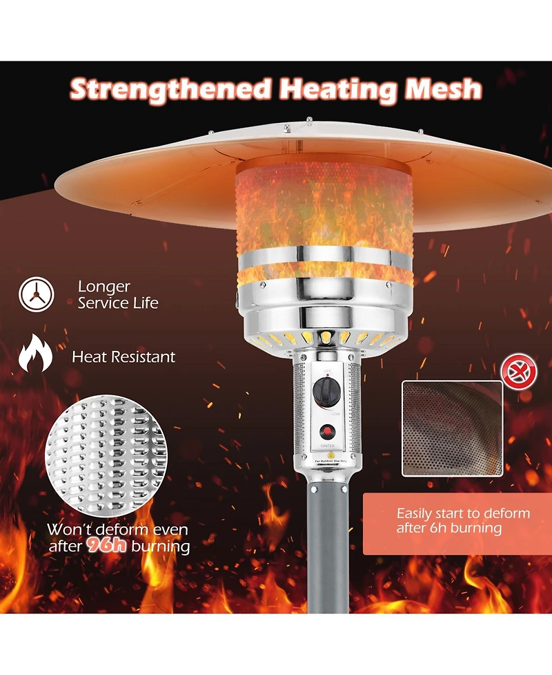 50000 Btu Propane Patio Heater with Round Table Design