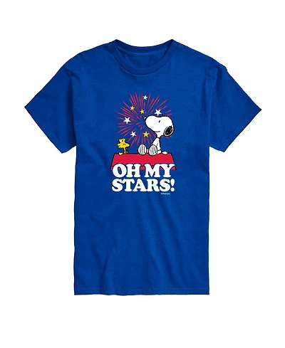 Airwaves Men's Peanuts Snoopy Oh My Stars Short Sleeve T-Shirt