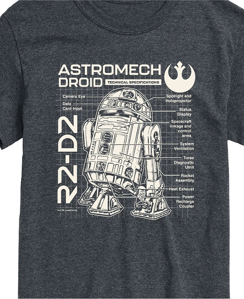 Airwaves Men's Star Wars Astromech Droid Short Sleeve T-Shirt