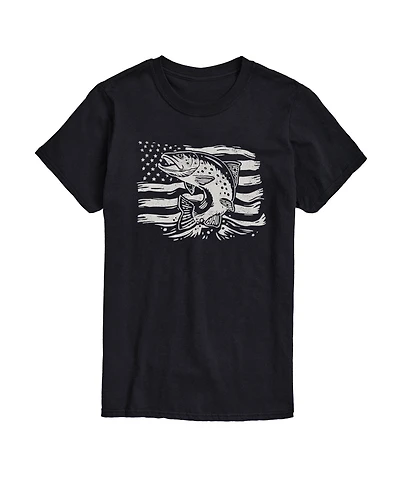 Airwaves Men's American Flag Bass Short Sleeve T-Shirt
