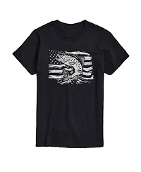 Airwaves Men's American Flag Bass Short Sleeve T-Shirt