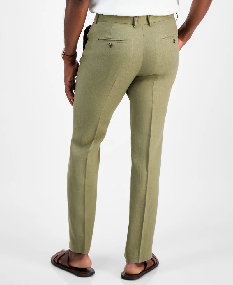 Club Room Men's Linen Solid Pants, Created for Macy's