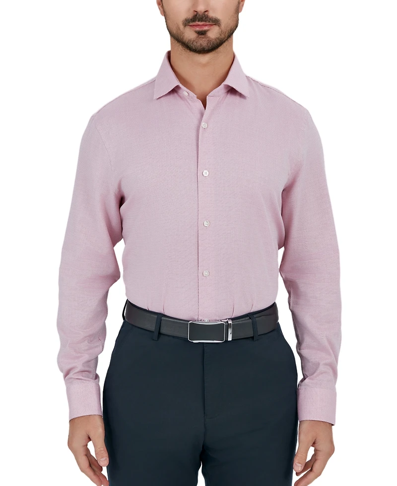 Perry Ellis Portfolio Men's King Micro-Pattern Dress Shirt