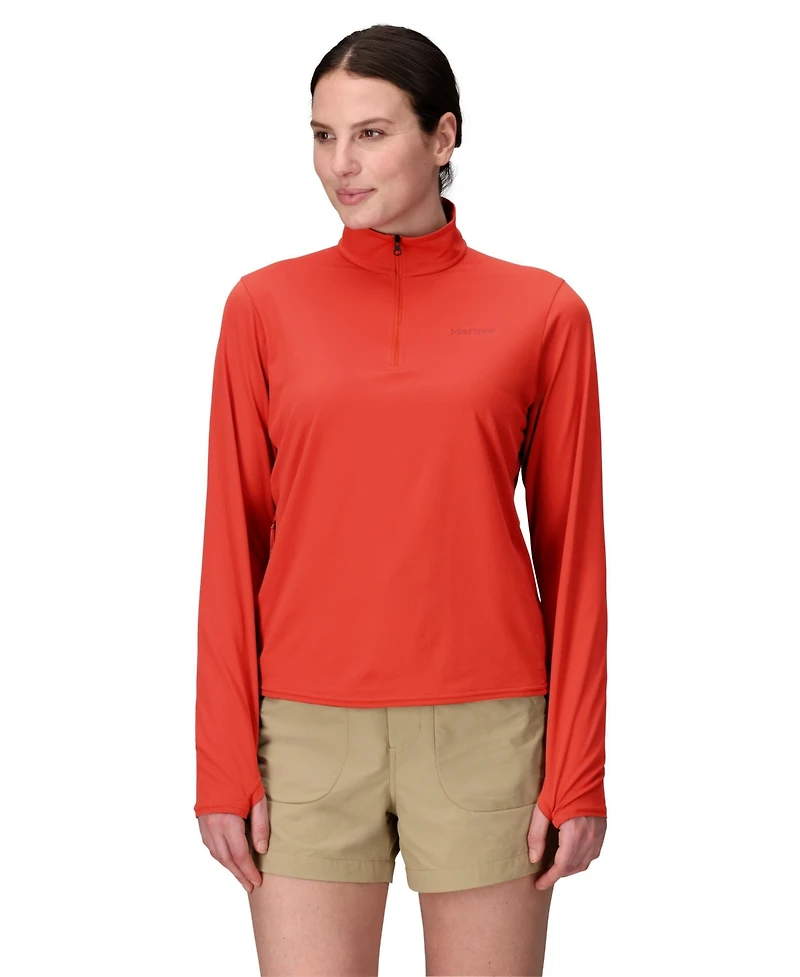 Marmot Women's Air Exchange Upf 50 1/4 Zip Shirt