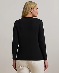 Lauren Ralph Plus Stretch Long-Sleeve Tee