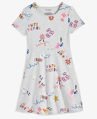 Epic Threads Little & Big Girls Doodle-Print Skater Dress, Macy's Exclusive