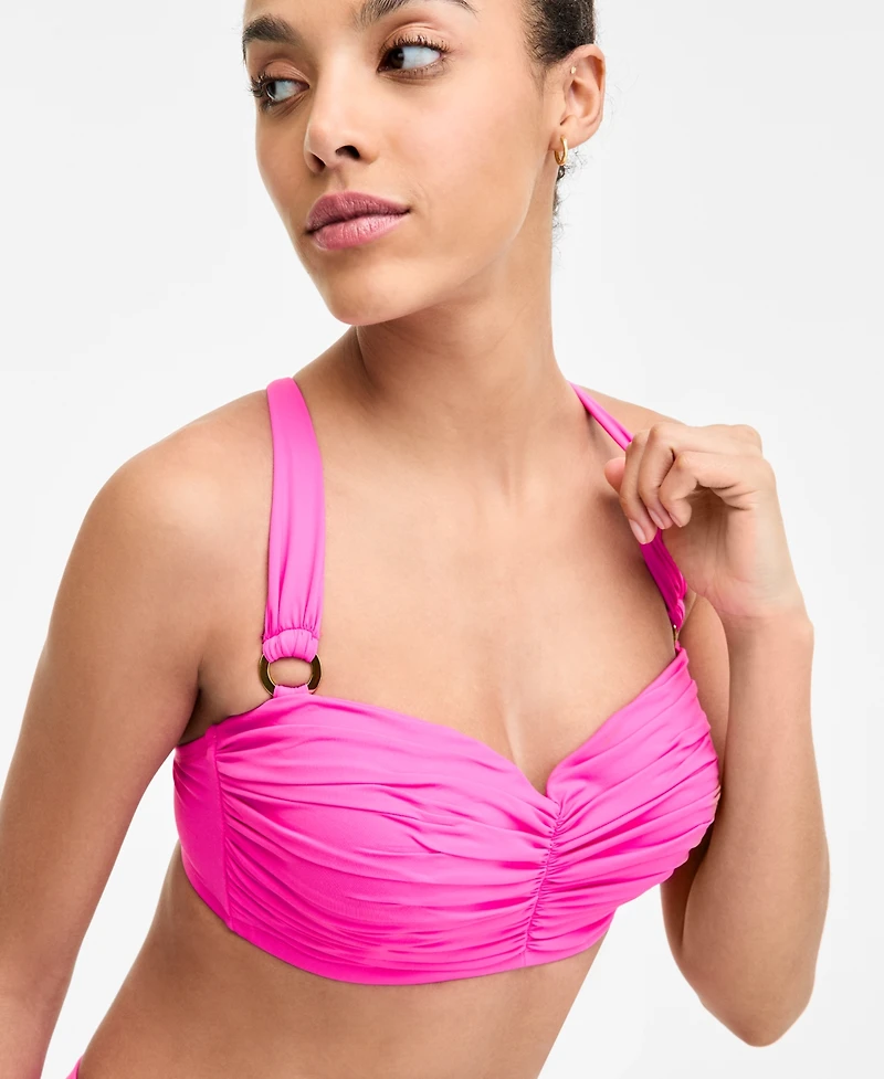 Bleu by Rod Beattie Women's Key Item Shirred Bikini Top