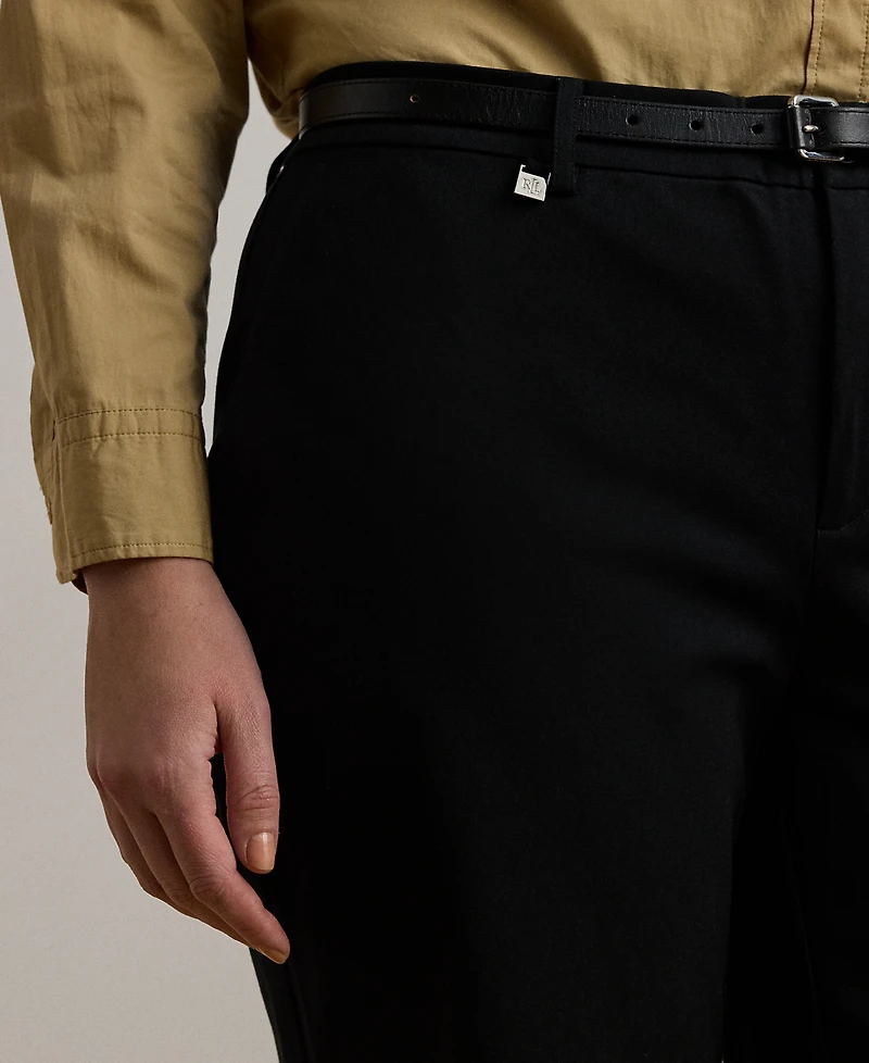 Lauren Ralph Plus-Size Stretch Cotton Shorts