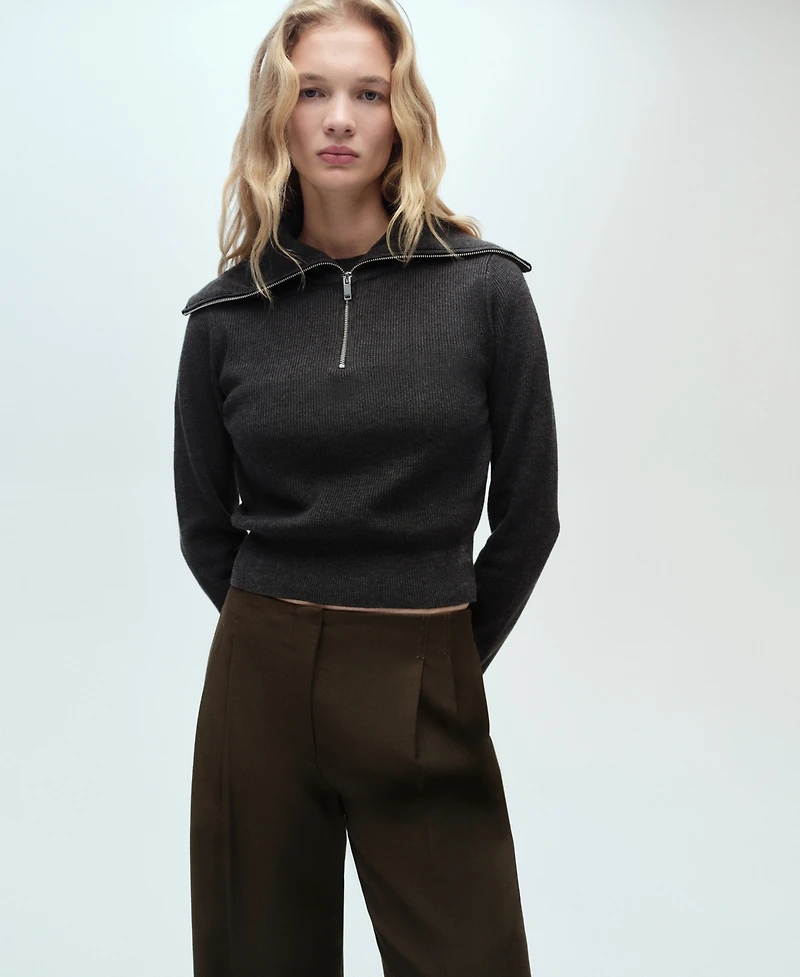 Mango Women's Wide Leg Suit Pants