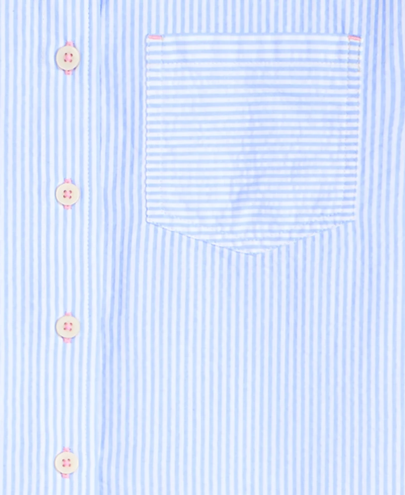 Epic Threads Little & Big Girls Cotton Seersucker Shirt, Exclusively at Macy's