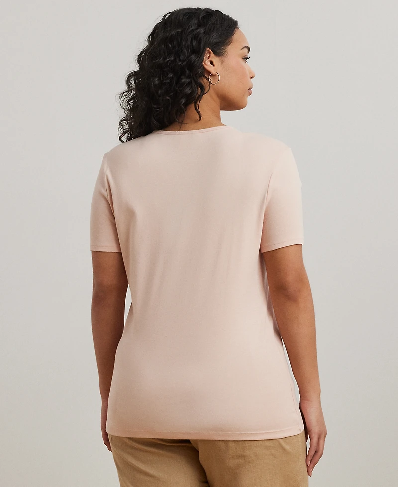 Lauren Ralph Plus Stretch Cotton T-Shirt
