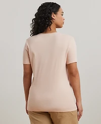 Lauren Ralph Plus Stretch Cotton T-Shirt