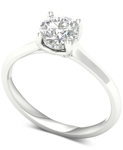 Diamond Hidden Halo Engagement Ring (3/4 ct. t.w.) in 14k White Gold