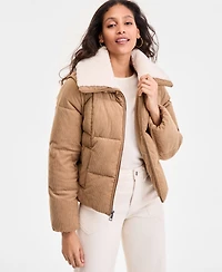 Bcbg Women's Corduroy Puffer Coat