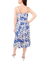Sam & Jess Petite Printed V-Neck Sleeveless Dress