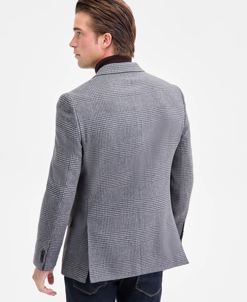 Nautica Men's Modern-Fit Gray Houndstooth Tweed Sport Coat