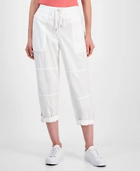 Nautica Jeans Women's Cotton Roll-Tab Utility Pants
