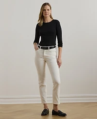 Lauren Ralph Cotton-Blend Long-Sleeve Top