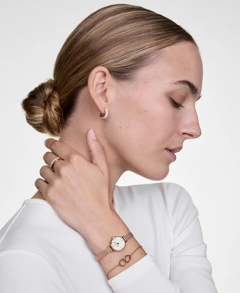 Daniel Wellington Unisex Analog Rose Gold-Tone Stainless Steel Watch, 19mm