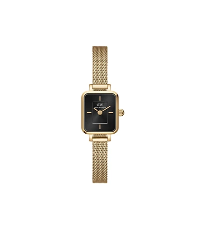 Daniel Wellington Unisex Analog Gold-Tone Stainless Steel Mesh Watch, 15mm