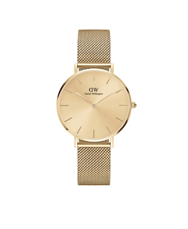 Daniel Wellington Unisex Analog Gold-Tone Stainless Steel Mesh Watch, 32mm