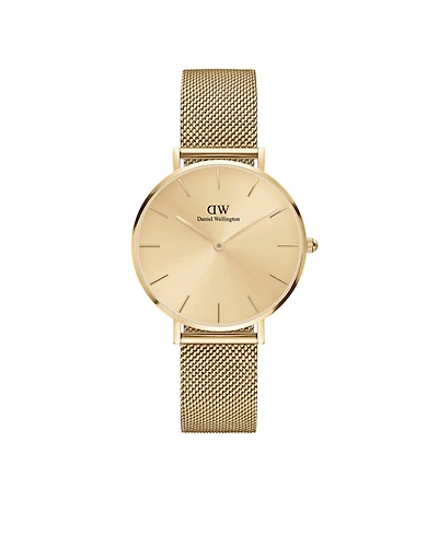 Daniel Wellington Unisex Analog Gold-Tone Stainless Steel Mesh Watch, 32mm