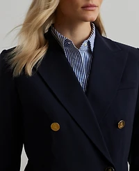 Lauren Ralph Women's Double-Breasted Wool Crepe Blazer