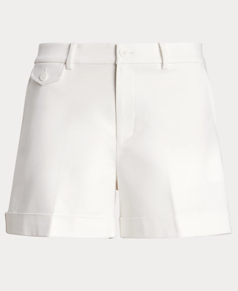 Lauren Ralph Women's Pleated Double-Faced Cotton Short