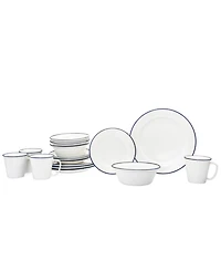 Godinger Bistro Blue Band 16 Pc. Dinnerware Set, Service for 4