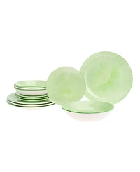 Godinger Laura Light Green 12 Pc. Dinnerware Set, Service for 4