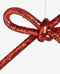 Holiday Lane Christmas Cheer Red Glitter Bow Ornament, Exclusively Made For Macy'S