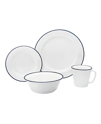 Godinger Bistro Blue Band 16 Pc. Dinnerware Set, Service for 4