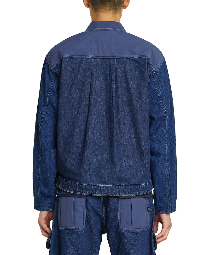 G-Star Raw Men's Mixed Media Zipper Coach Jacket