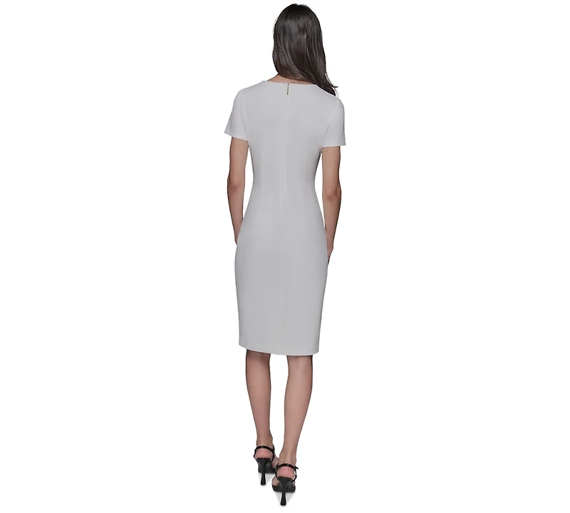 Karl Lagerfeld Paris Women's Soutache Short-Sleeve Sheath Dress