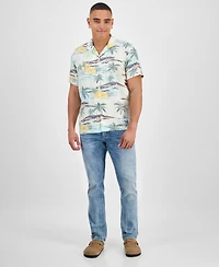 Sun + Stone Men's Laird Tropical Shirt, Exclusively at Macy's